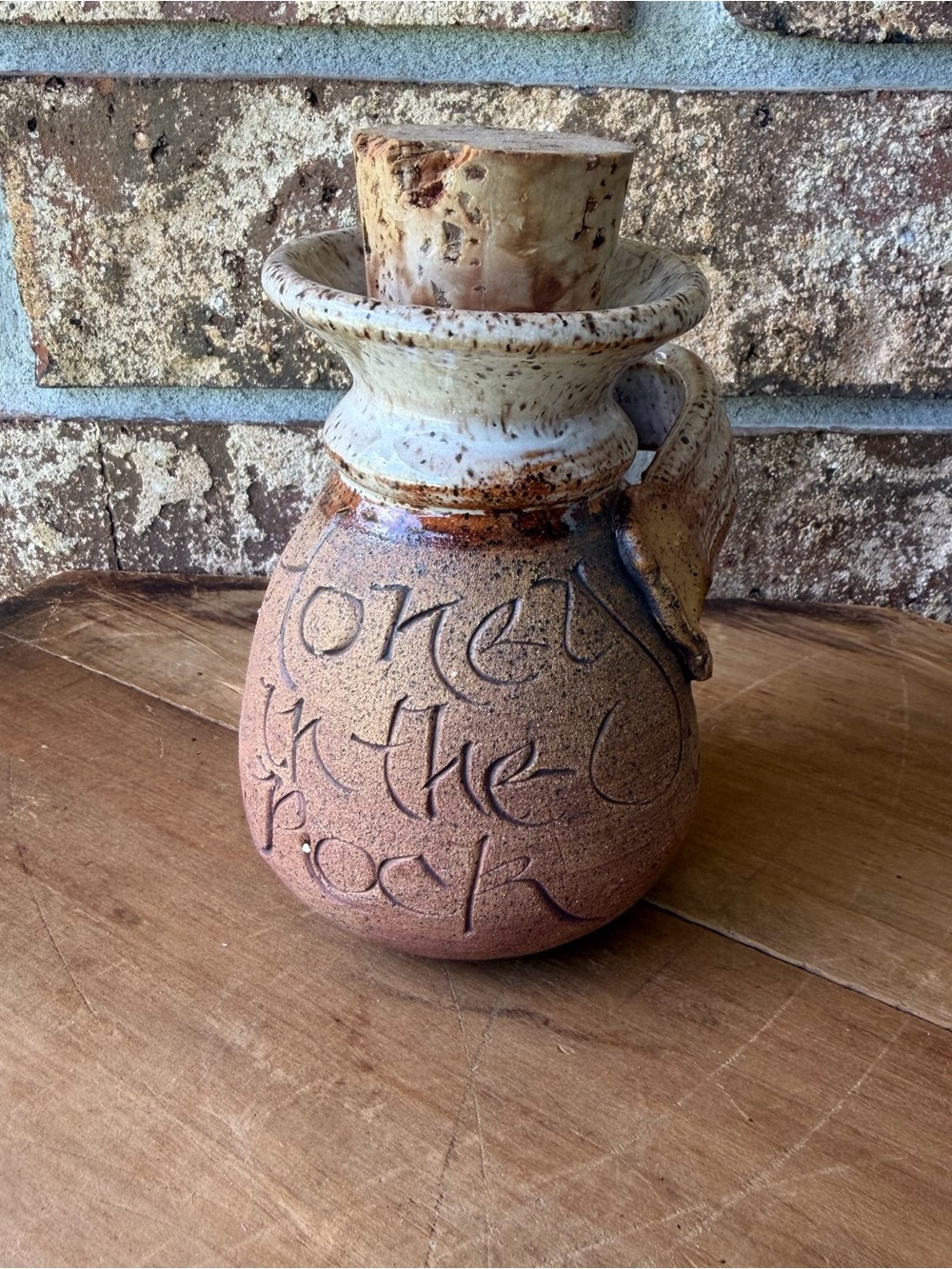 Artisan Pottery Honey in the Rock Corked Crock 3.5” Diameter 4” Tall Sweet!